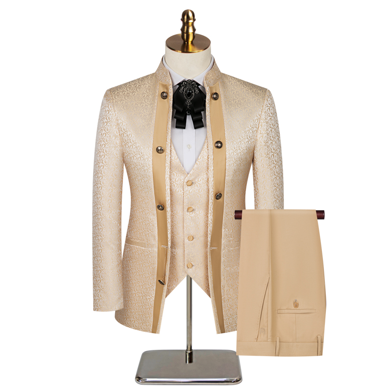 Men'S Formal Wear No Suit - 2026 Jacquard 3 Piece Men Suit
