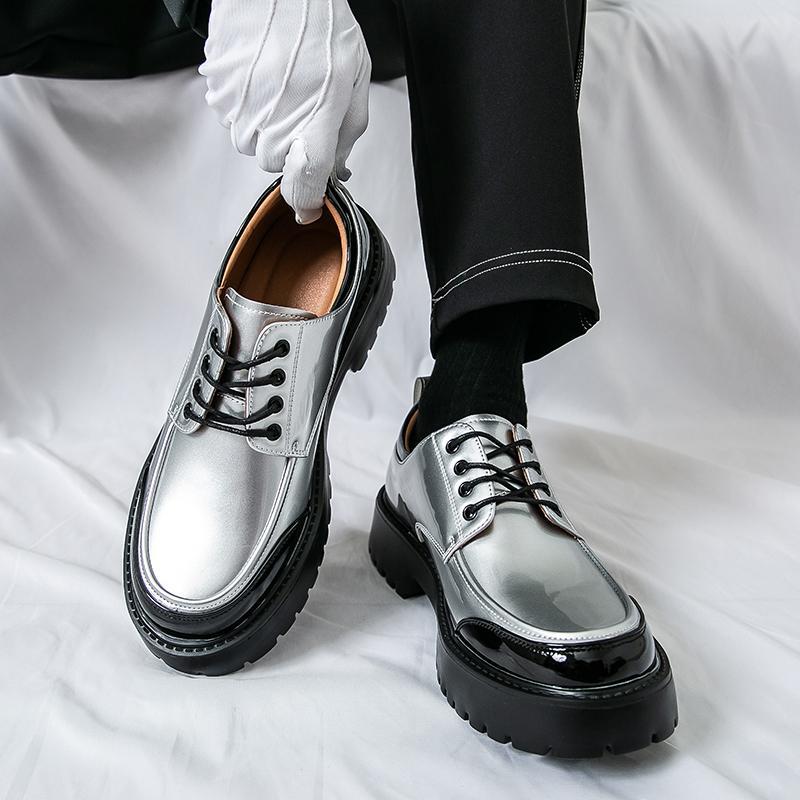 Large Men Formal Wear - Large Men's Casual Leather Shoes Round