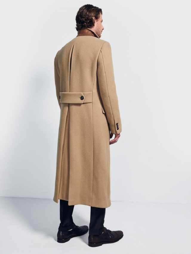 Winter Camel Trench Coat Retro - đánh giá và giá Men'S Formal Wear No Suit