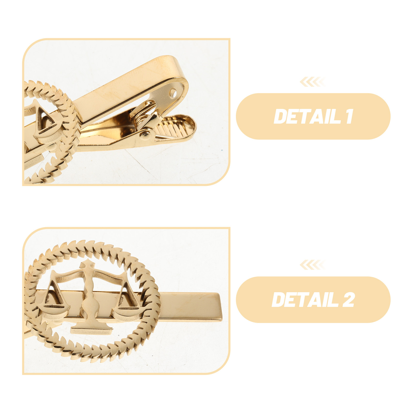Gold Libra Stainless Steel Tie - đánh giá và giá Scale - Men Formals & Ethnic Wear
