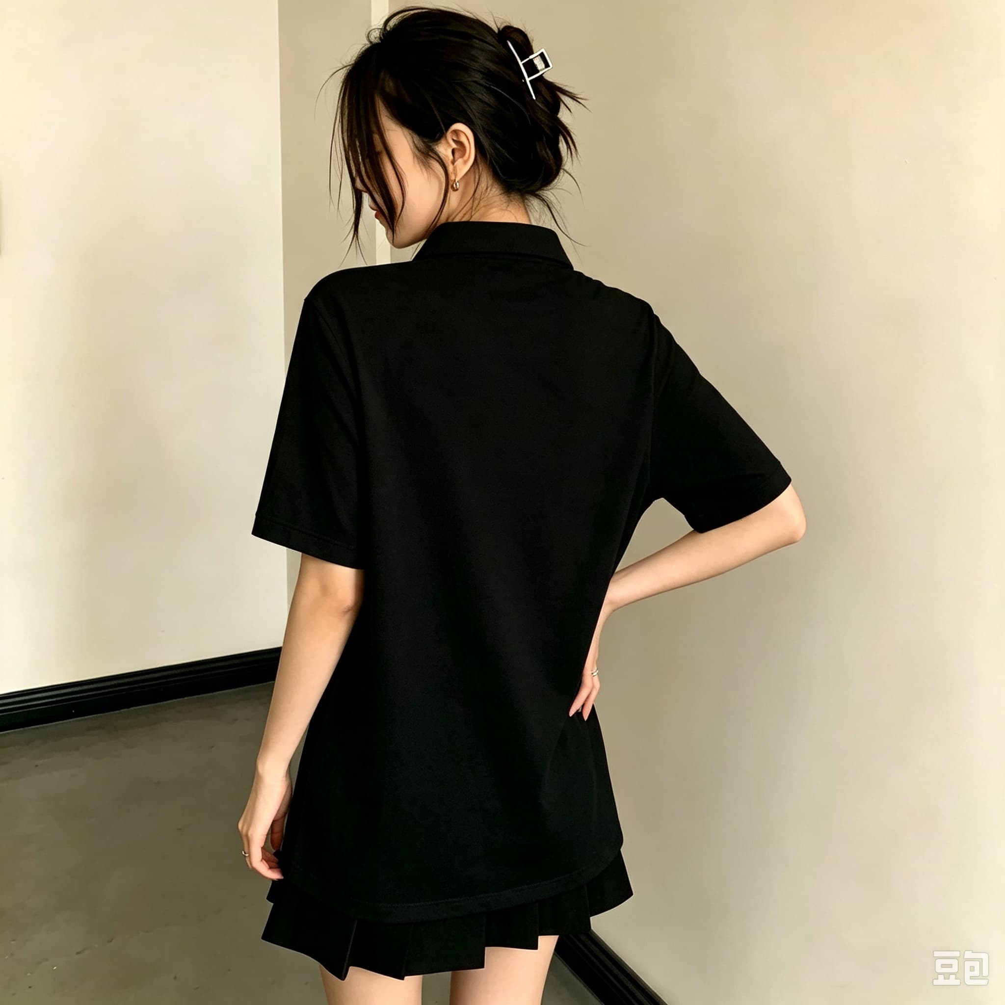 Casual Unisex Black Polo Blous - đánh giá và giá Mens Formal Look