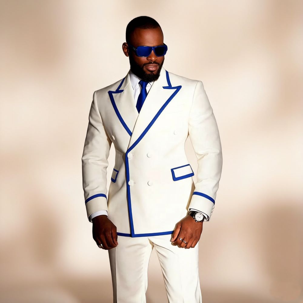 White Double Breasted Men Suit - đánh giá và giá Mens Formal Look