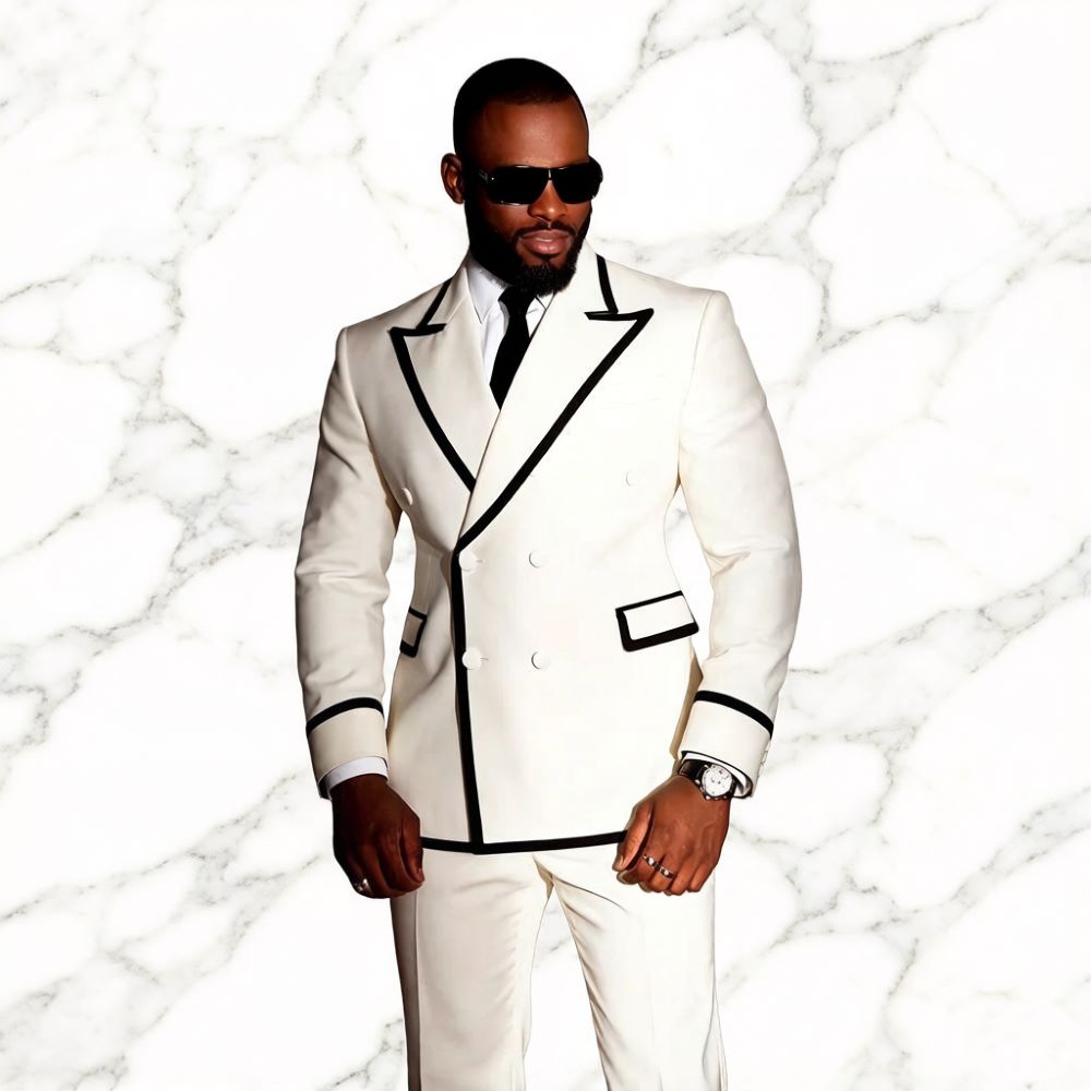 White Double Breasted Men Suit - đánh giá và giá Mens Formal Look