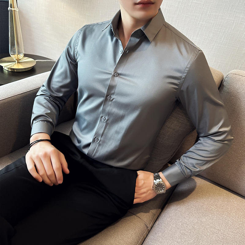 Seamless silk business casual  - đánh giá và giá Men Formal Wear Shirts