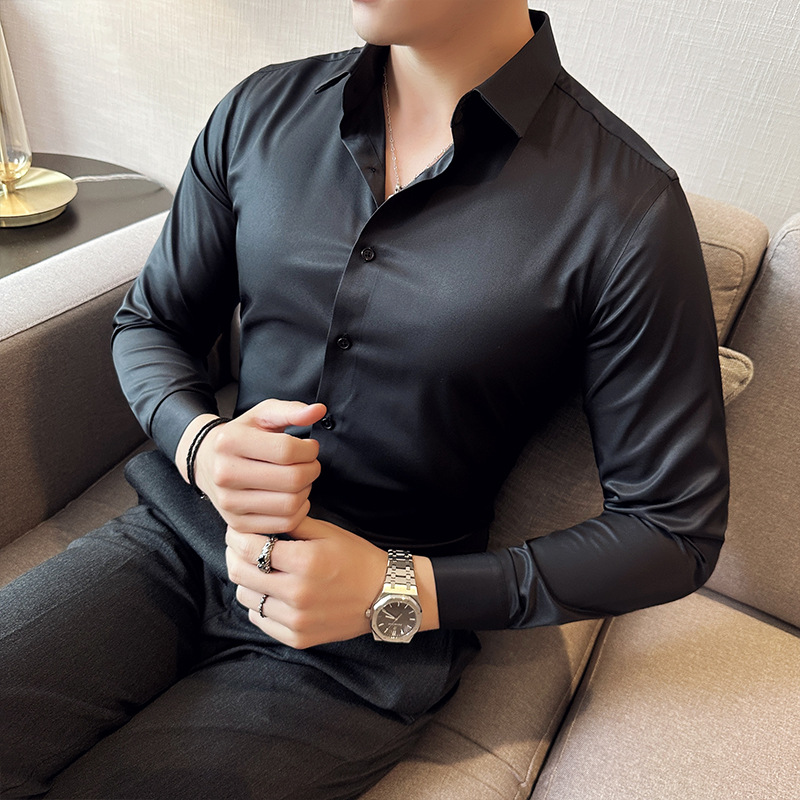 Seamless silk business casual  - đánh giá và giá Men Formal Wear Shirts